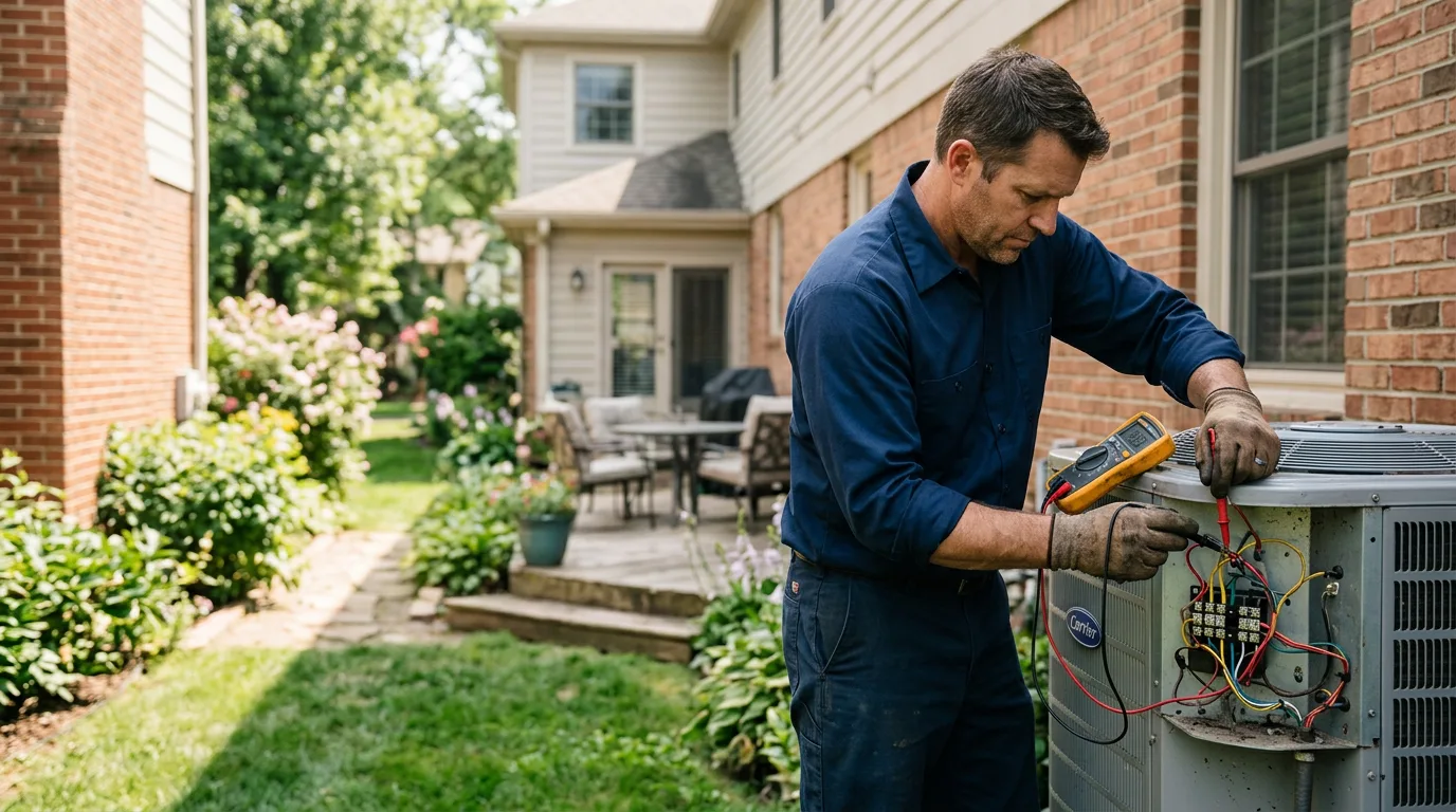 HVAC technician working near Derrick City, PA